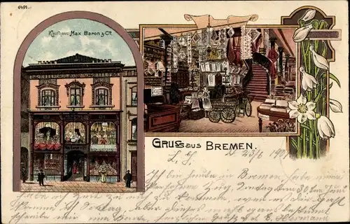 Litho Hansestadt Bremen, Kaufhaus Max Baron