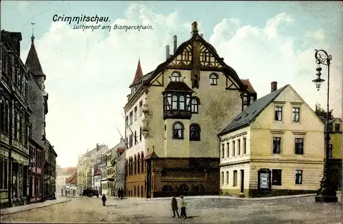 Ak Crimmitschau in Sachsen, Lutherhof am Bismarckhain
