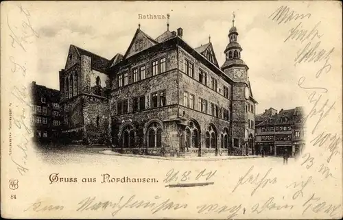 Ak Nordhausen am Harz, Rathaus