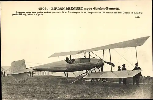 Ak Biplan Breguet, type Gordon Bennett