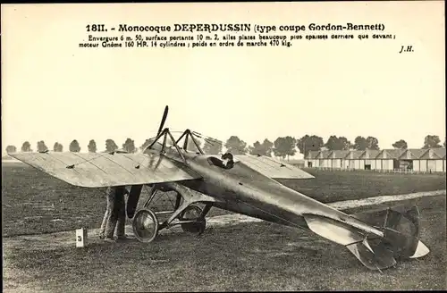 Ak Monocoque Deperdussin, type Gordon Bennett