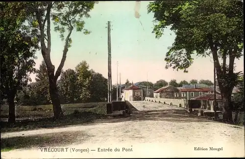 Ak Vrécourt Vosges, Entree du Pont