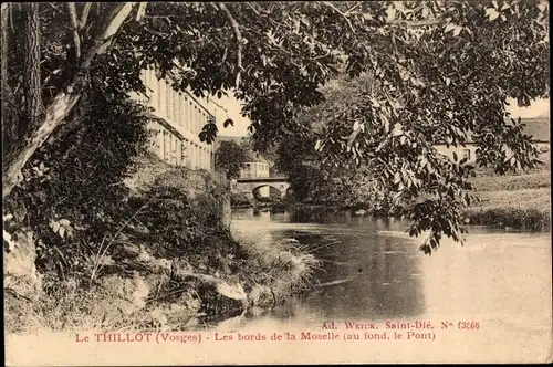 Ak Le Thillot Lothringen Vosges, Les bords de la Moselle