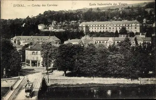 Ak Épinal Lothringen Vosges, Coteau des Corvees, Ecole Industrielle des Vosges
