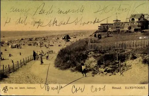 Ak Zandvoort Nordholland Niederlande, Strand