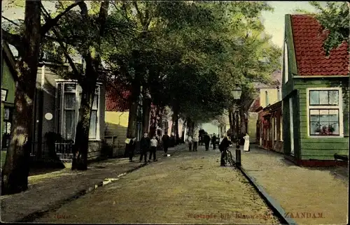 Ak Zaandam Zaanstad Nordholland, Straßenpartie