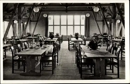 Ak Wijk aan Zee Beverwijk Nordholland Niederlande, Natuurvriendenhuis "Banjaert", Conversatiezaal