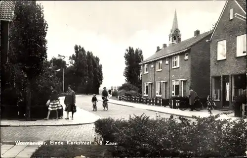 Ak Wormerveer Nordholland Niederlande, Einde Kerkstraat, Zaan