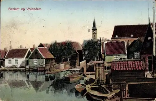 Ak Volendam Nordholland Niederlande, Panorama
