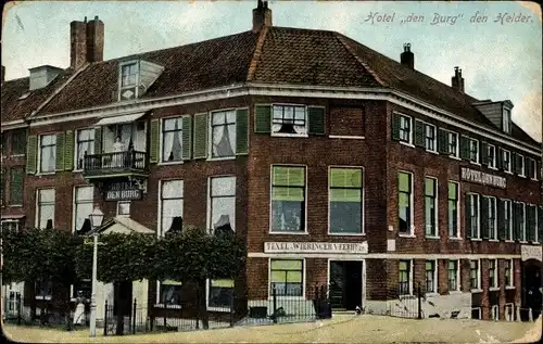 Ak Den Helder Nordholland Niederlande, Hotel den Burg