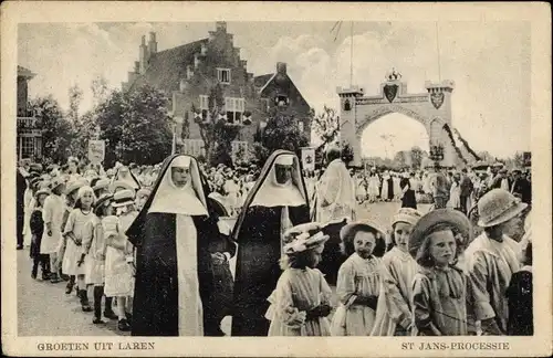 Ak Laren Nordholland Niederlande, St. Jans Processie, Prozession