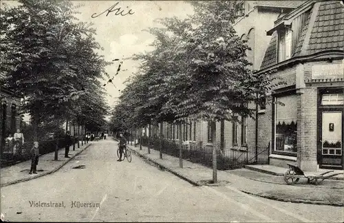 Ak Hilversum Nordholland Niederlande, Violenstraat