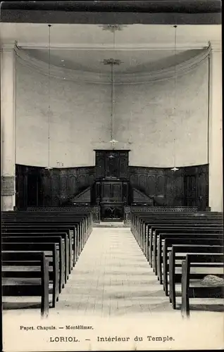 Ak Loriol sur Drome, Interieur du Temple