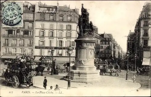 Ak Paris XVII., La Place Clichy, Belle Jardiniere