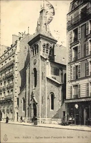 Ak Paris XVII., Eglise Saint Francois de Sales