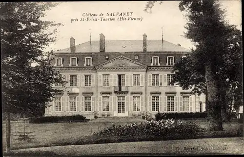 Ak Saint Priest Taurion Haute Vienne, Chateau de Salvanet, Außenansicht