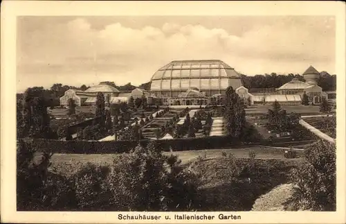 Ak Berlin Zehlendorf Dahlem, Schauhäuser u. italienischer Garten, Botanischer Garten