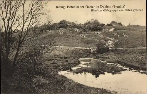 Ak Berlin Zehlendorf Dahlem, Botanischer Garten, Himalaya Felsgruppe