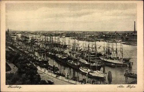 Ak Hamburg, Alter Hafen