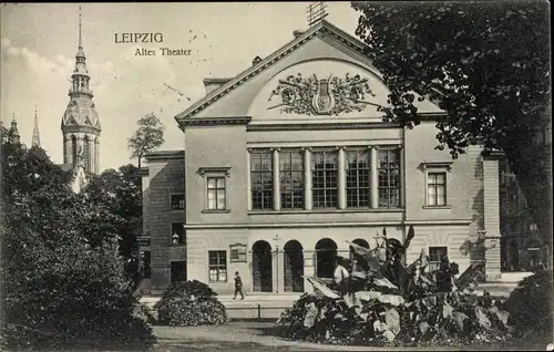 Ak Leipzig in Sachsen, altes Theater