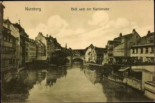 Ak Nürnberg in Mittelfranken, Karlsbrücke