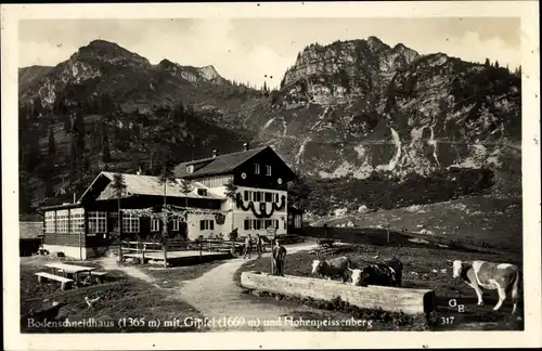 Ak Schliersee im Kreis Miesbach Oberbayern, Blick auf Unterkunftshaus Bodenschneid