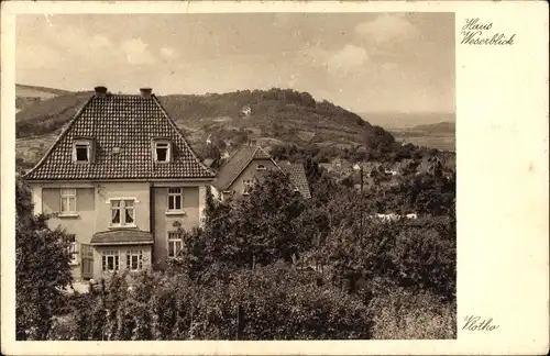 Ak Vlotho in Nordrhein Westfalen, Haus Weserblick, Fremdenheim Finkhäuser, Landschaft