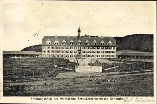 Ak Bad Dürrheim im Schwarzwald, Erholungsheim der Reichsbahn Betr. Krankenkasse Karlsruhe