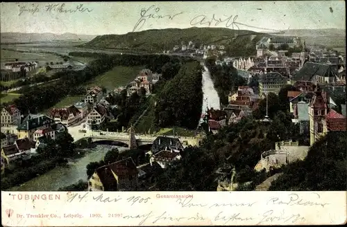 Ak Tübingen am Neckar, Panorama