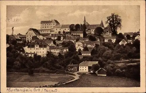 Ak Fürstenstein in Niederbayern, Blick auf Ort, Schloss