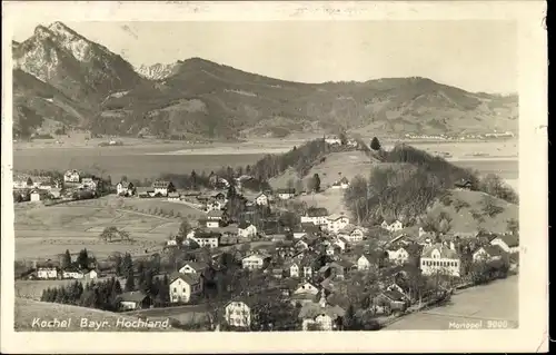 Ak Kochel am See in Oberbayern, Ort mit Umgebung