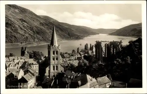 Ak Bacharach am Rhein, Teilansicht der Stadt