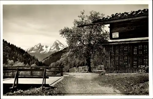 Ak Maria Gern Berchtesgaden in Oberbayern, Alpengasthof u. Café Dürrlehen