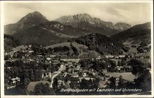 Ak Berchtesgaden in Oberbayern, Ort mit Lockstein und Umgebung
