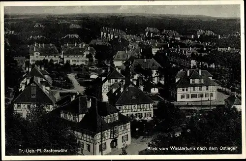 Ak Grafenwöhr Oberpfalz, Truppenübungsplatz, Blick vom Wasserturm