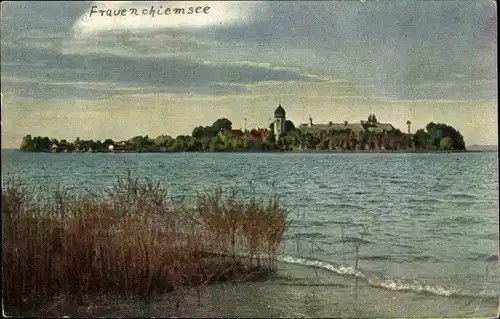 Ak Frauenwörth Insel Frauenchiemsee Chiemsee, Fraueninsel im Chiemsee