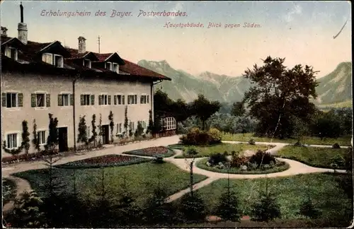 Ak Brannenburg in Oberbayern, Erholungsheim d. Bayer. Postverbandes, Hauptgebäude