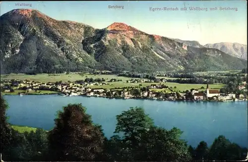 Ak Rottach Egern in Oberbayern, Panorama, Setzberg, Walberg