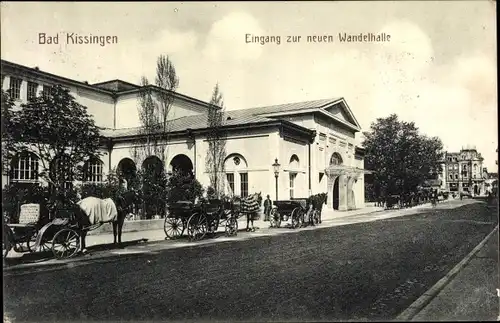 Ak Bad Kissingen Unterfranken Bayern, Eingang zur neuen Wandelhalle