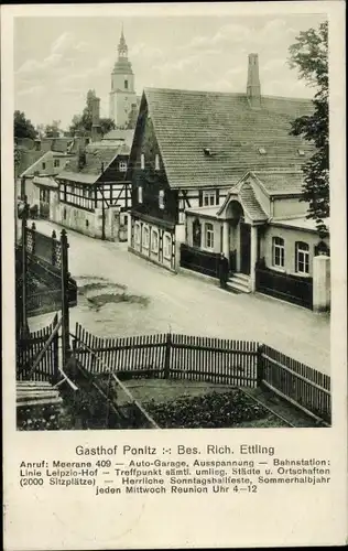 Ak Meerane in Sachsen, Gasthof Ponitz