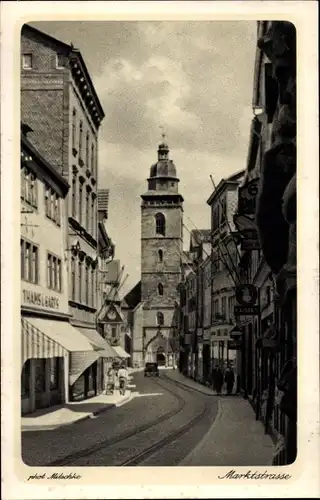 Ak Gotha im Thüringer Becken, Marktstraße, Glockenturm