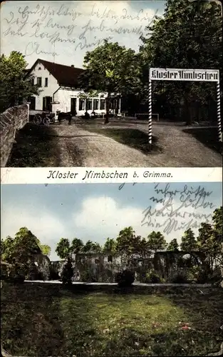 Ak Nimbschen Böhlen Grimma in Sachsen, Gasthaus Kloster Nimbschen, Klosterruine