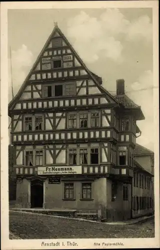 Ak Arnstadt Thüringen, Alte Papiermühle Fr. Neumann