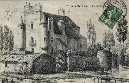 Künstler Ak La Ville Dieu Deux Sèvres, Le Chateau