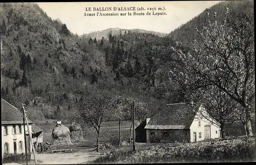 Ak Saint Maurice sur Moselle Vosges, Ballon d'Alsace, Avant l'Ascension sur la Route de Lepuix