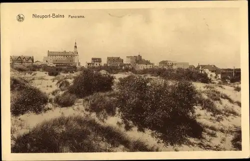 Ak Gare de Nieuport Bains Nieuwpoort, Panorama