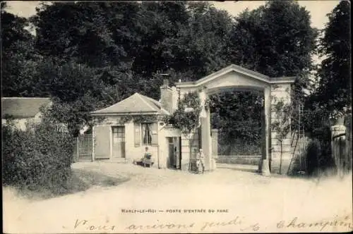 Ak Marly le Roi Yvelines, Porte d'Entree du Parc