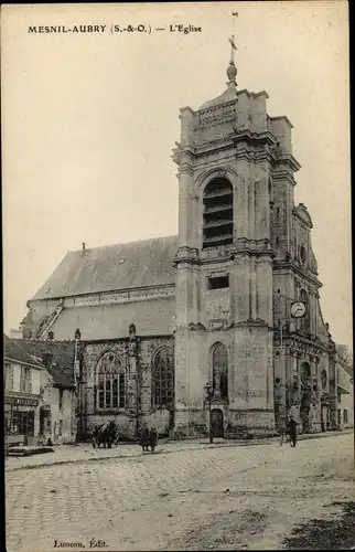 Ak Le Mesnil-Aubry Val d’Oise, L'Eglise