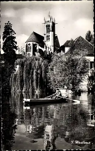 Ak Moret-sur-Loing Seine et Marne, L'Eglise Notre Dame