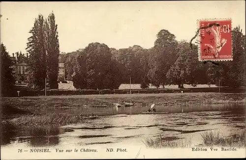 Ak Noisiel Seine-et-Marne, Vue sur le Chateau